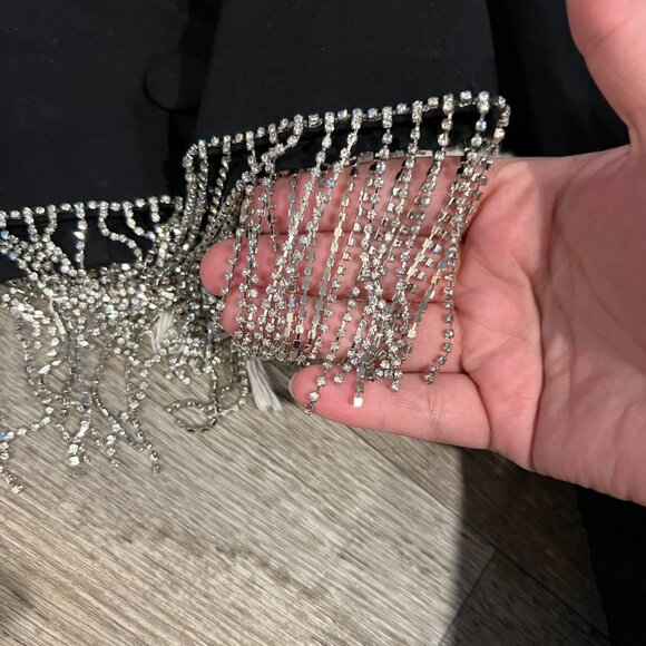 NWOT Culpos x INC Cropped Rhinestone Blazer small - Picture 12 of 15